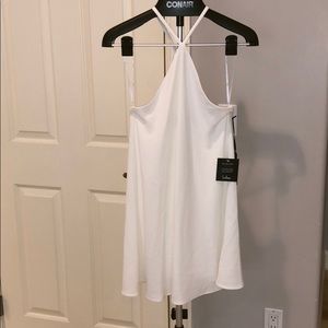 White High Neck Dress
